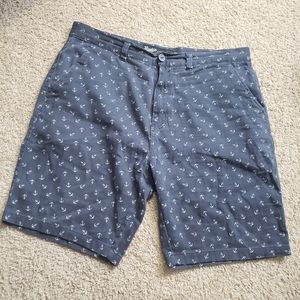BROOKLYN Flat front anchor chino shorts
